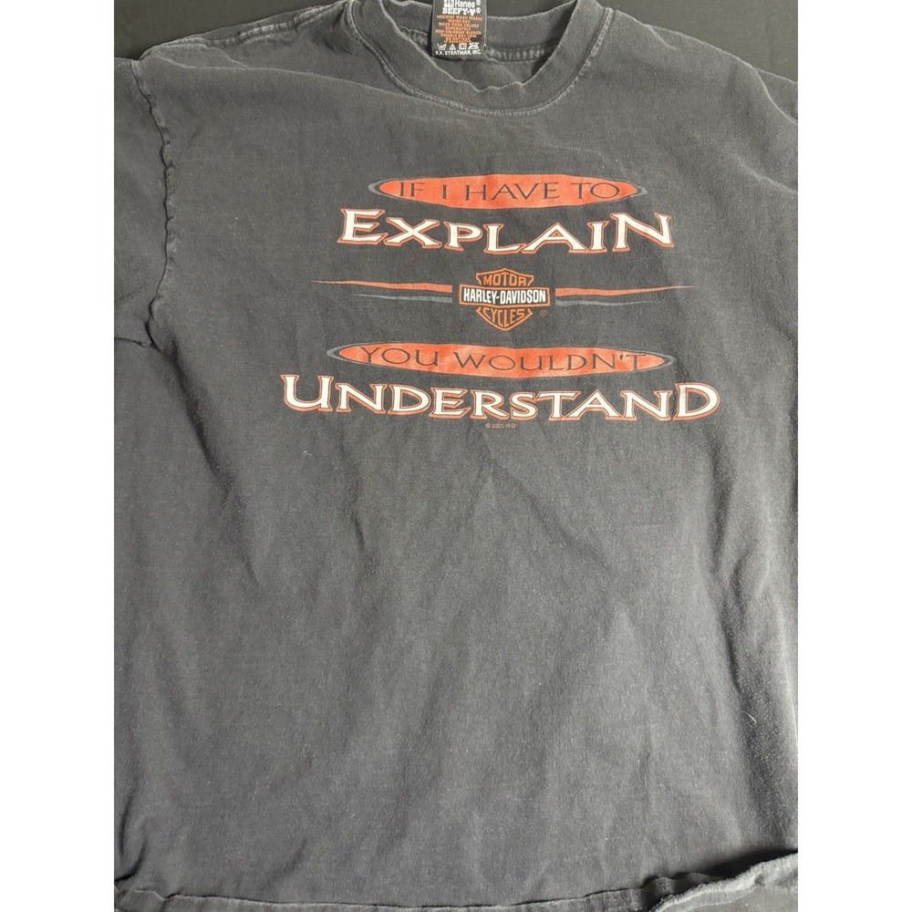 Vintage Y2K‎ Harley-Davidson South Charleston WV Black Tee L